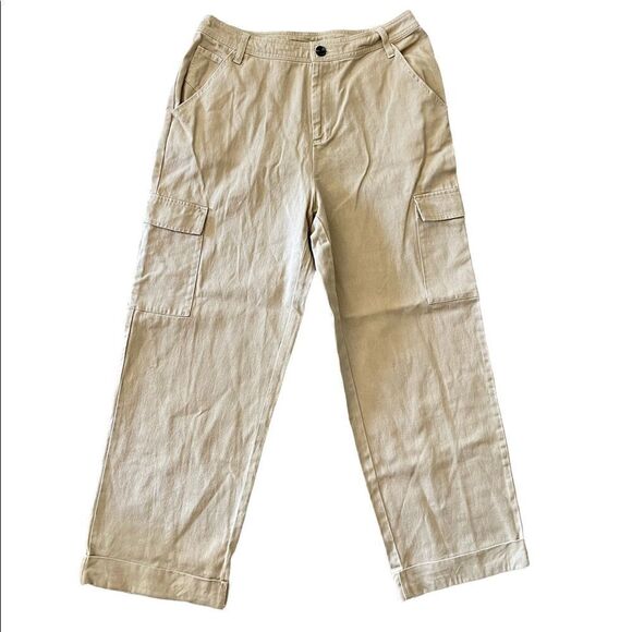 Sandy Liang x Target Mid Rise Straight Leg Cargo Pants NWT Khaki 16W/18W - Picture 4 of 5